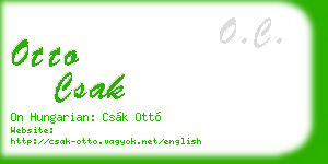 otto csak business card